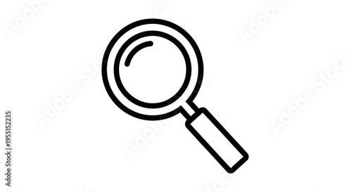 Simple linear magnifying glass icon for search and exploration themes