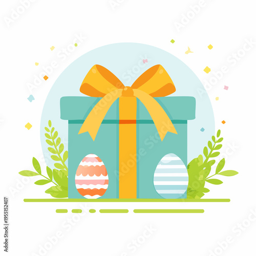 Oster-Geschenkbox mit Schleife