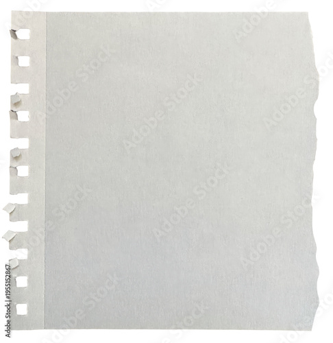 Notebook ripped paper blank pages memo mail. Message torn retro notepad textbook isolated on background. Design simple minimalist scrapbook template.