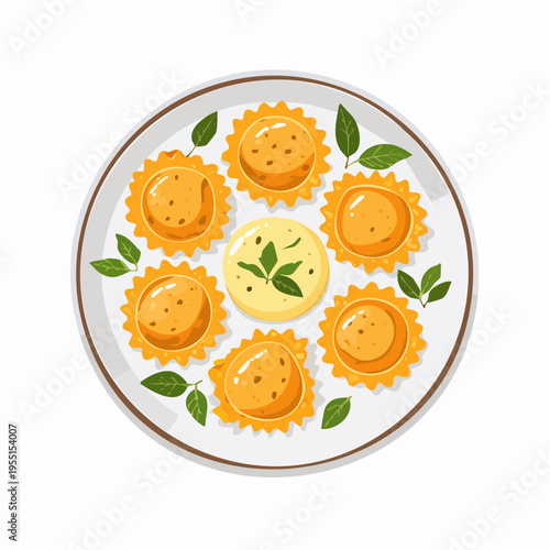 Kürbisravioli mit Salbeibutter