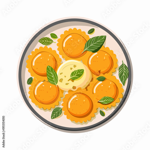 Kürbisravioli mit Salbeibutter