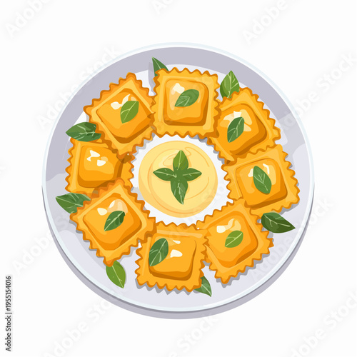 Kürbisravioli mit Salbeibutter