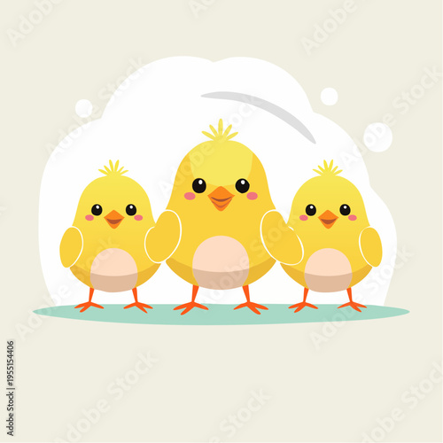 Küken-Gruppe minimalistisch