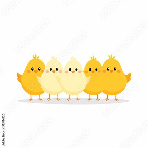 Küken-Gruppe minimalistisch