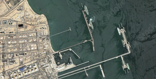 Mina Al Ahmadi Kuwait Oil Port Satellite Image
