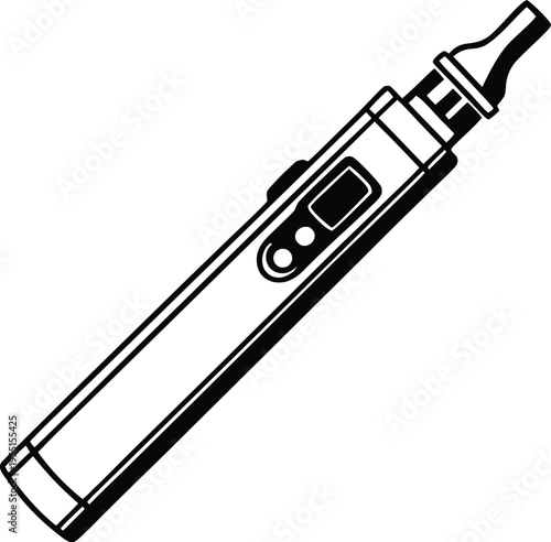 Minimal Vape Logo Icon Vector – Modern E-Cigarette Line Art Design