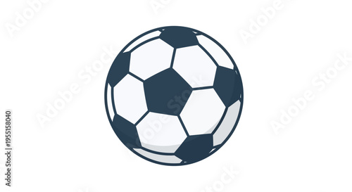 Classic black and white soccer ball isolated on white background