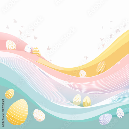 Osterhintergrund mit sanften Wellen