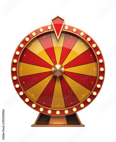 Premium 3D Lucky Fortune Wheel with Glowing LED Lights