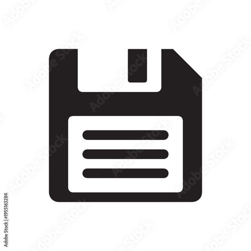 Floppy disk or save flat icon for apps and websites
