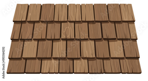 Rustic Wooden Shingles Texture Background - Natural Wood Grain Pattern