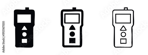 Handheld Device Control Panel Icon Set, Electronic Gadget Symbol Pack, Remote Control Vector Icons