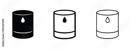 Air Freshener or Essential Oil Diffuser Icon Set with Droplet Symbol