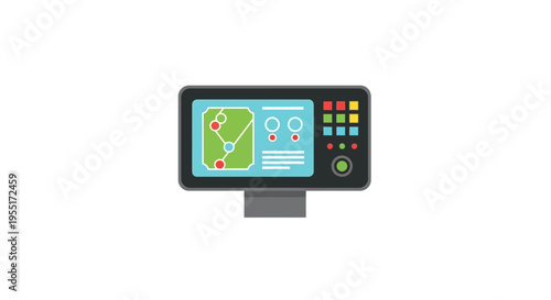 Digital GPS Navigation Device with Interactive Map Display for Location Tracking and Efficient Route Planning