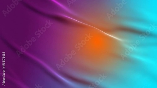 Abstract flowing fabric with vibrant gradient color transitions and subtle light reflections for background use