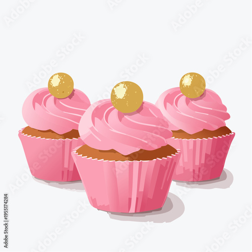 Pinke Muffins