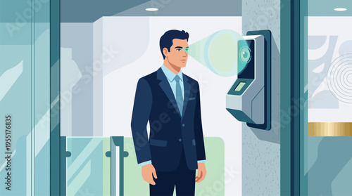 Businessman in a dark blue suit.