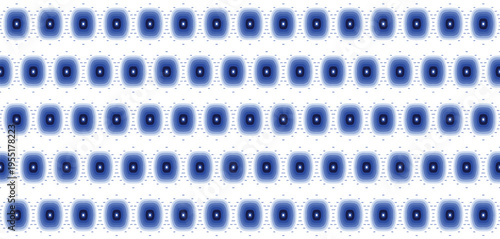 Seamless abstract geometric pattern with concentric rounded blue shapes and subtle dash accents, ideal for modern textile design, digital backgrounds, and contemporary wrapping paper.