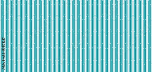 Seamless geometric pattern featuring dynamic vertical stripes in vibrant teal, deep turquoise, and crisp white, forming a modern abstract design ideal for textile prints, digital paper