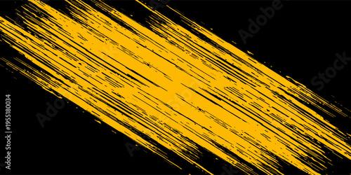 Abstract yellow-blue frame on a dark background. Sporty design in grunge style. Illustration for sports, athletics, training, workout, etc.