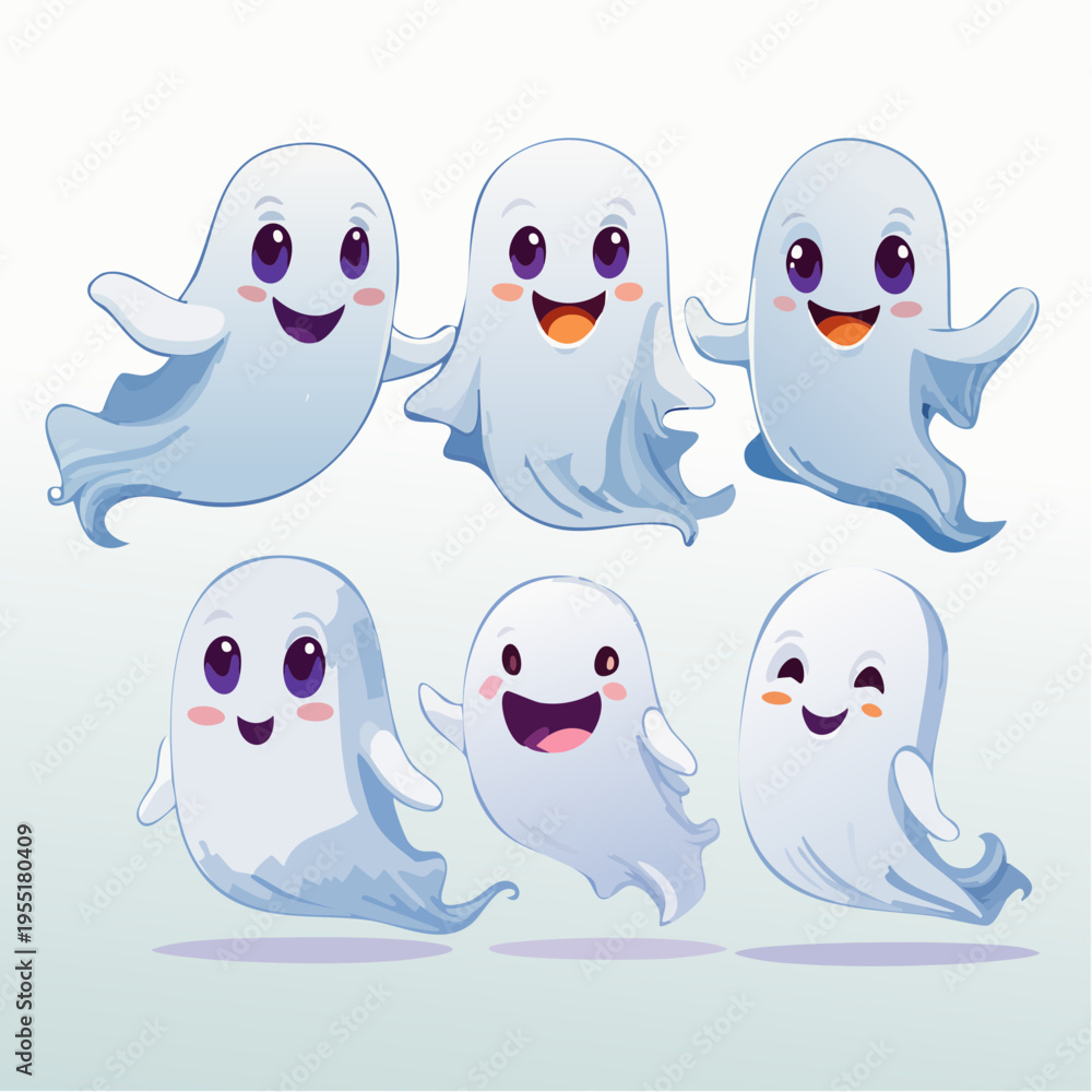 Obraz premium Geister Cartoon Set