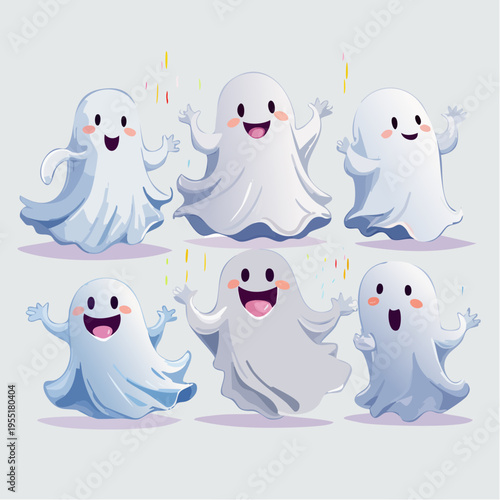 Geister Cartoon Set