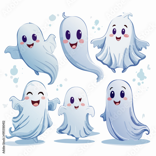Geister Cartoon Set