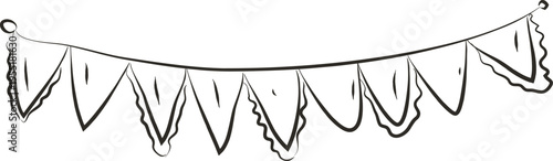 Bunting Garland Wedding Sketch