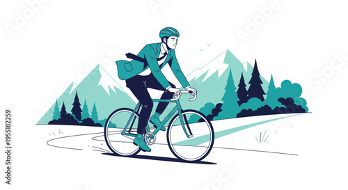 Person Riding a Bicycle Outdoors Freely.