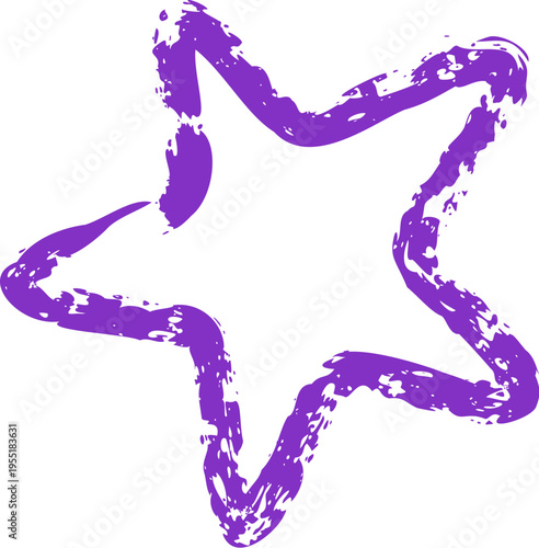 Star Scribble Brush Stroke Doodle