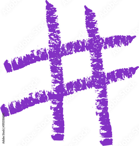 Hashtag Grunge Brush Stroke