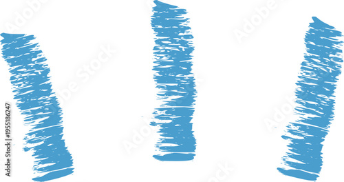 Crayon Stroke Trio Handdrawn Sketch