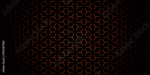 Wallpaper Mural Abstract dark background illustration with a glowing orange-red repeating pattern grid and subtle light effects for modern technology design Torontodigital.ca