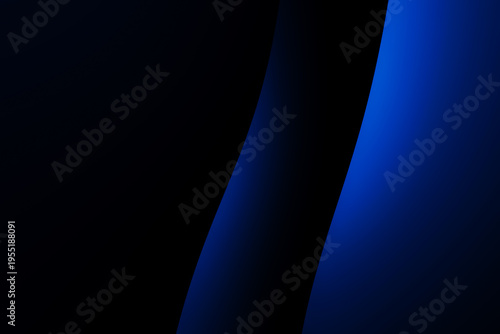 Wallpaper Mural Abstract dark blue and black background with smooth curved layers and subtle light gradient effects Torontodigital.ca