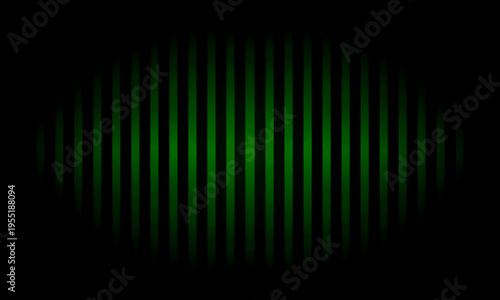 Wallpaper Mural Dark black background with vertical green glowing stripes illustration and soft vignette effect for modern tech design Torontodigital.ca