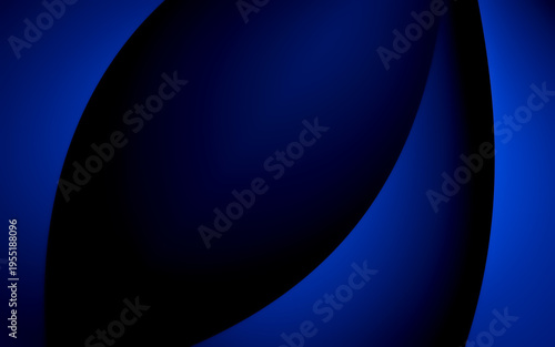 Wallpaper Mural Abstract blue and black curved shapes creating a minimalist background illustration with soft lighting and smooth gradient transitions Torontodigital.ca