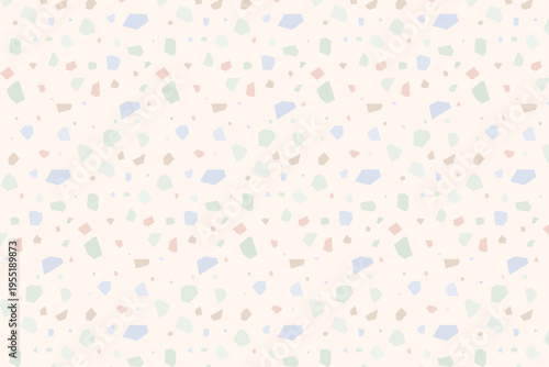淡色テラゾー柄のシームレスなパターン背景素材