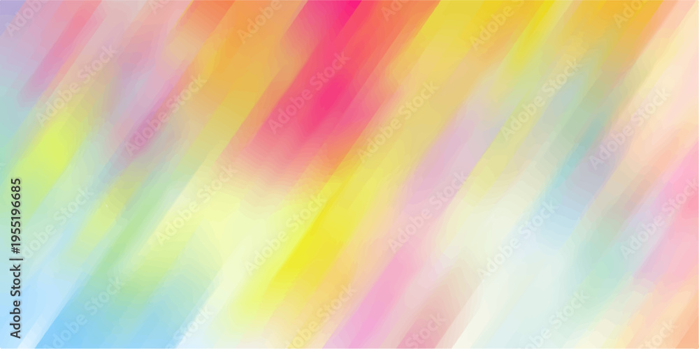Obraz premium Vibrant Diagonal Gradient Abstract Background with Soft Pastel Color Stripes and Blurred Light Effects for Design Projects Keywords: abstract, background, gradient, diagonal, stripes, pastel