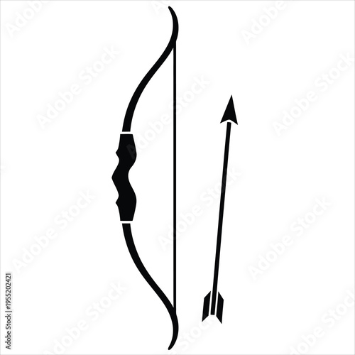 Vector bow and arrow icon