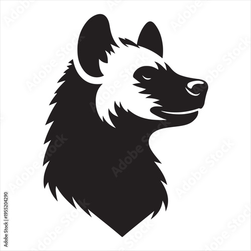Hyena vector silhouette outline logo design concept illustration idea