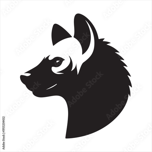 Hyena vector silhouette outline logo design concept illustration idea