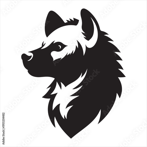 Hyena vector silhouette outline logo design concept illustration idea