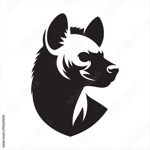 Hyena vector silhouette outline logo design concept illustration idea
