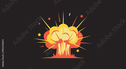 Explosion blast fire power energy.