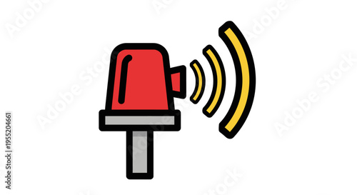 Emergency Siren Light Alarm Signal.