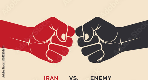 Fists clenched in confrontation gesture.