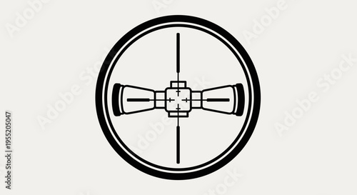 Rifle scope sight aiming target.