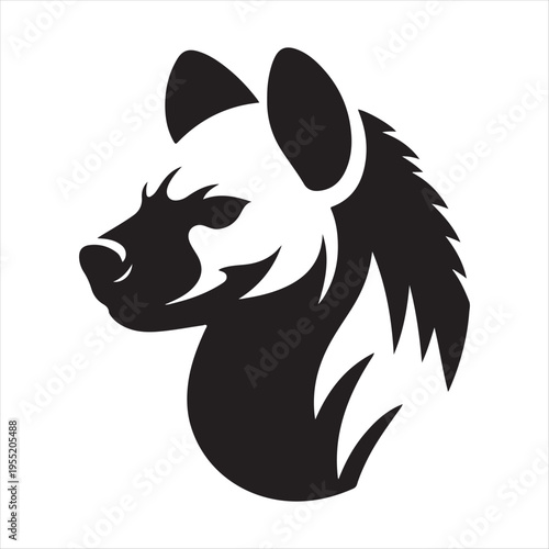 Hyena vector silhouette outline logo design concept illustration idea