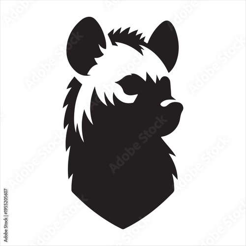 Hyena vector silhouette outline logo design concept illustration idea