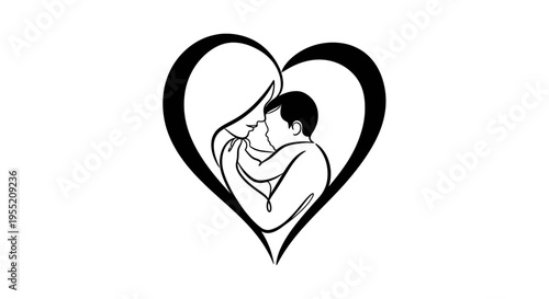 Couple Kissing in Heart Shape.